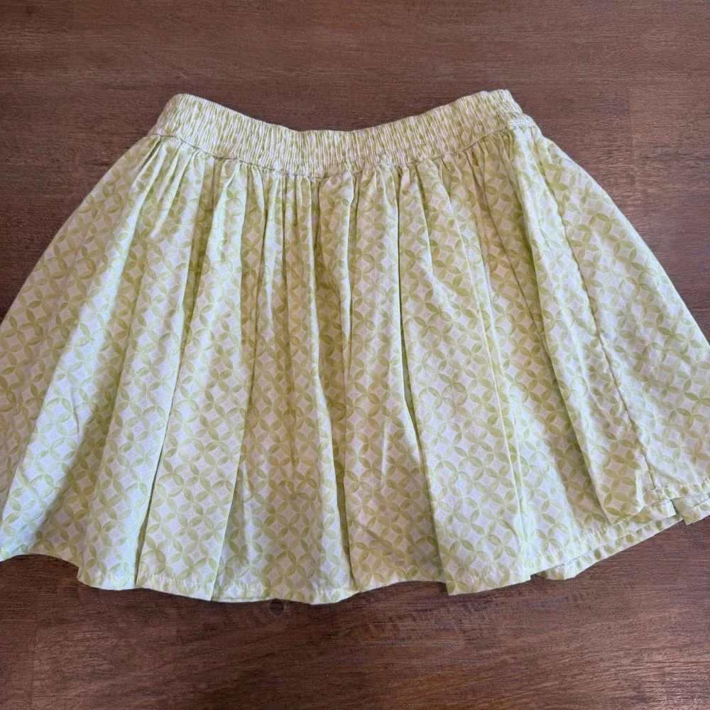 Abercrombie Kids Girls Skort 2 Pc Set Green White Top 9/10 Bottom 11/12 Matching